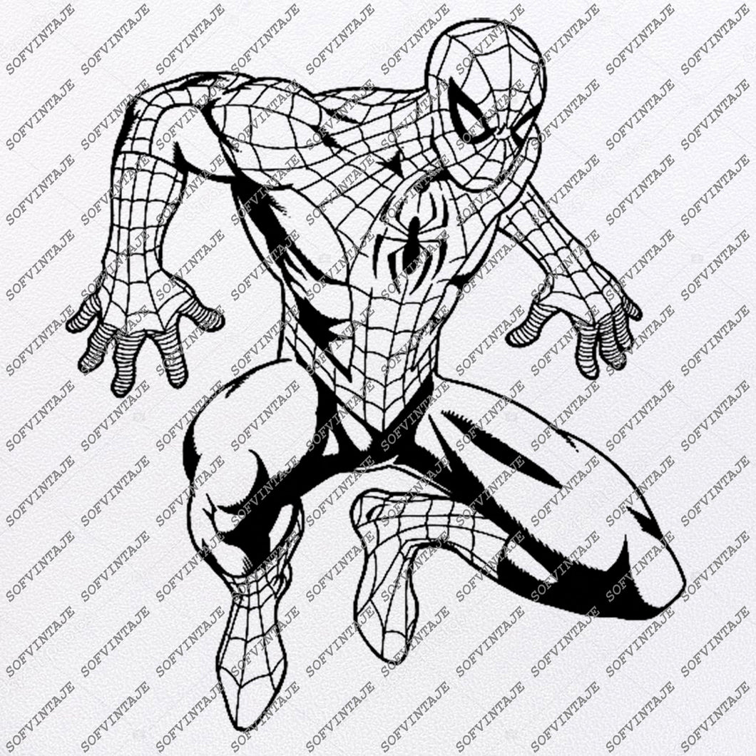 Download Spiderman Svg File Spiderman Original Svg Designtattoo Svg Spiderman C Sofvintaje