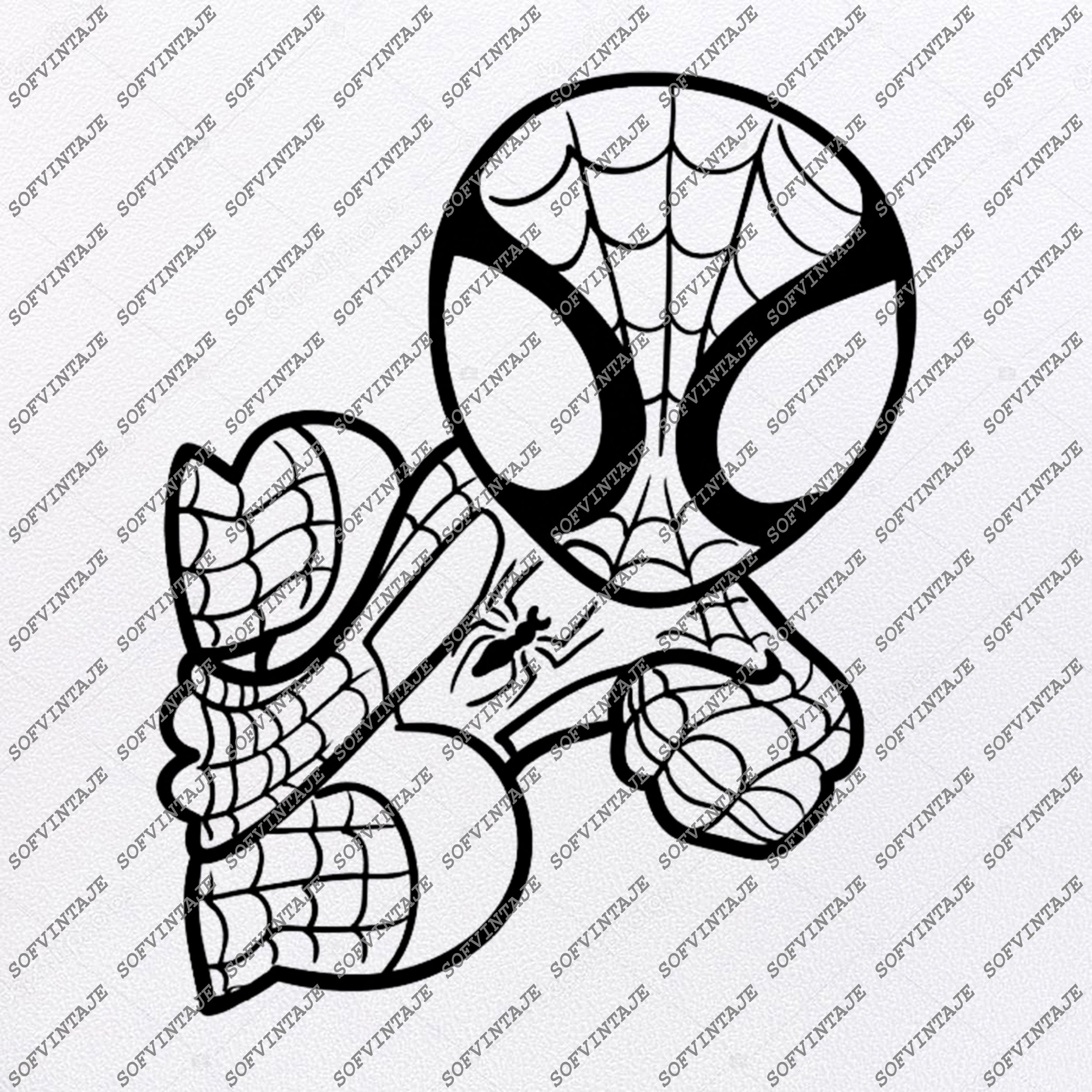 Download Spiderman Svg File Spiderman Original Svg Designtattoo Svg Spiderman C Sofvintaje