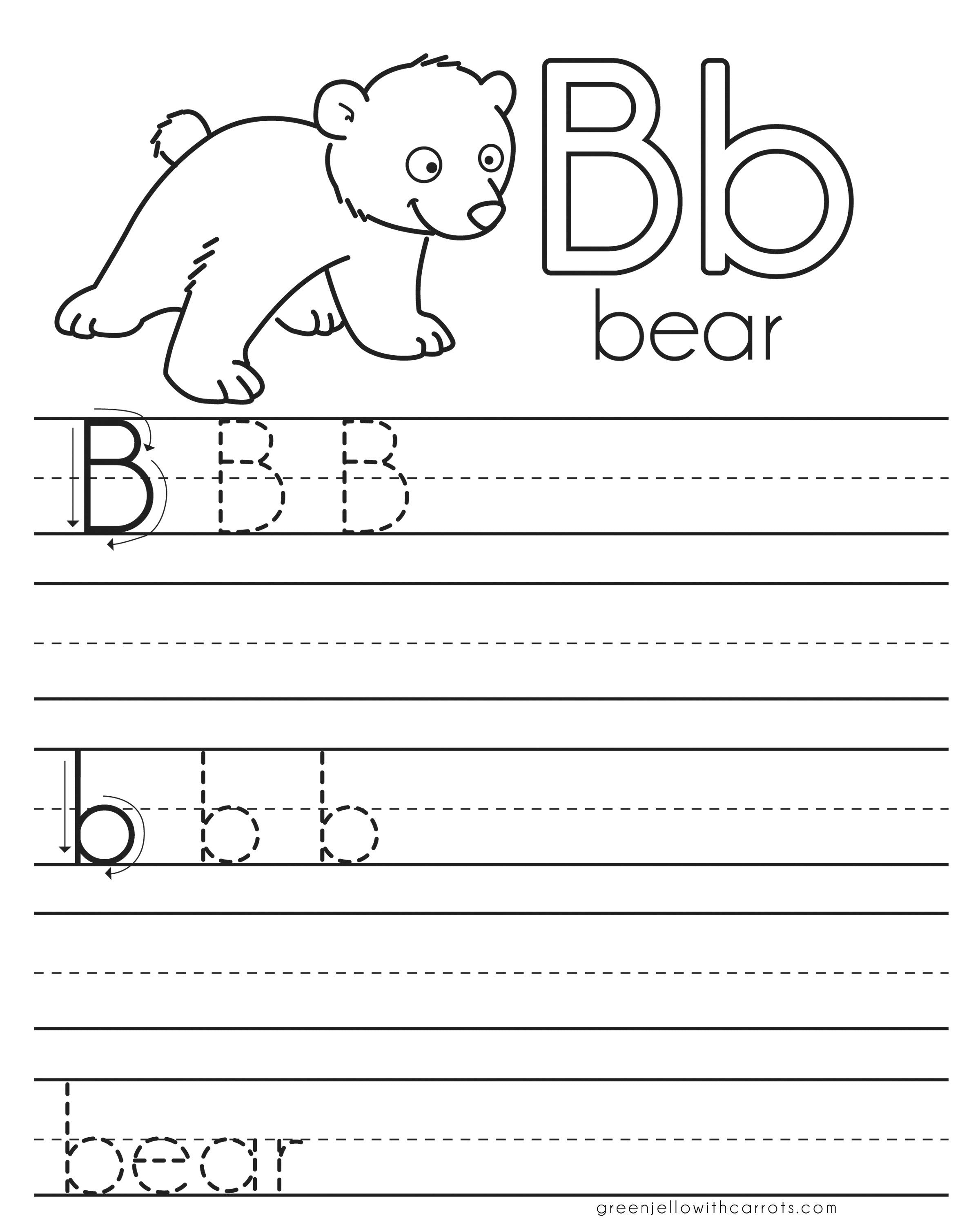 worksheets for the letter b google search teaching printable letter b