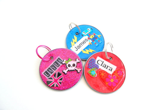 DIY backpack tags