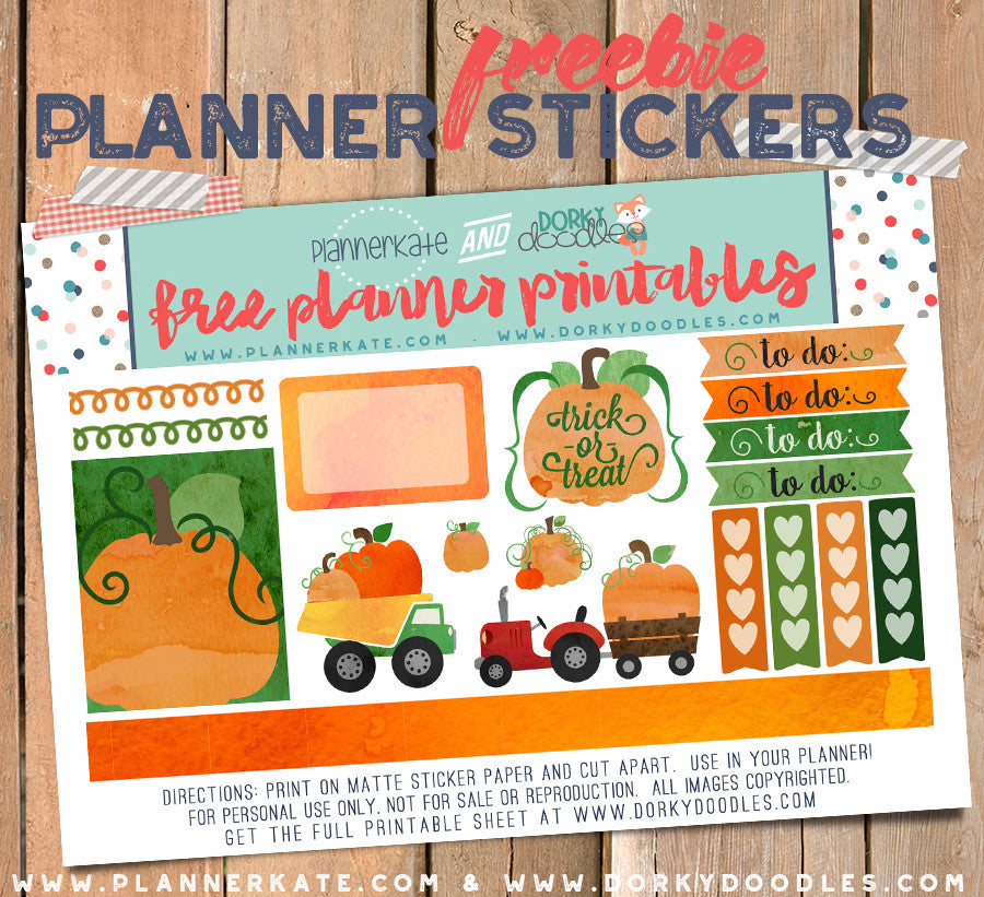 pumpkin planner stickers