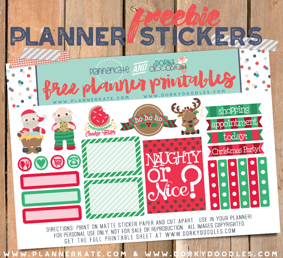 Santa Planner Stickers