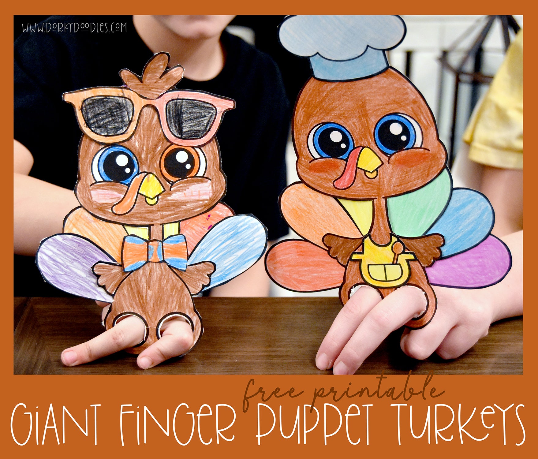 turkey finger puppet free printable