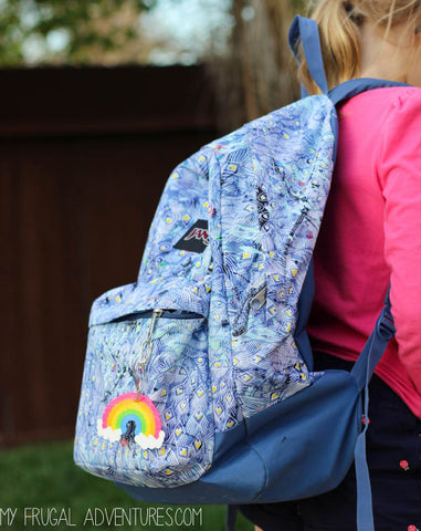 Rainbow backpack tag