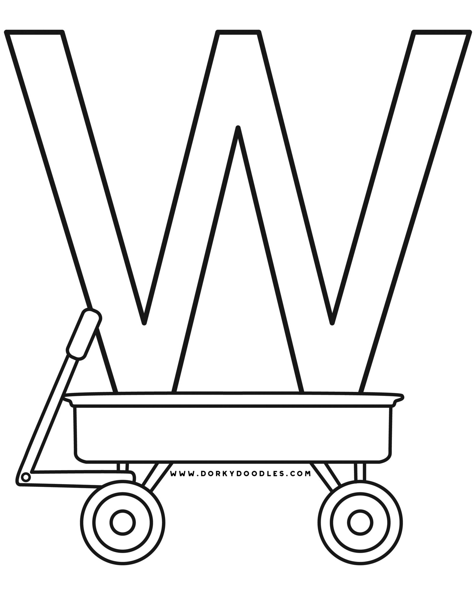 Letter W Coloring Sheets Printable