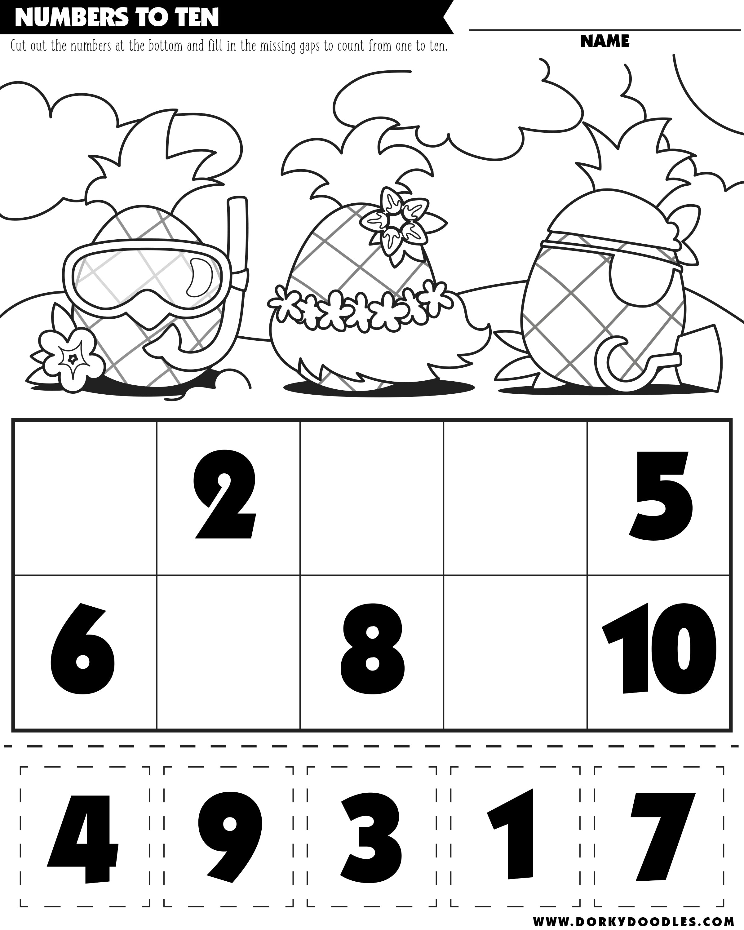 count to ten worksheet