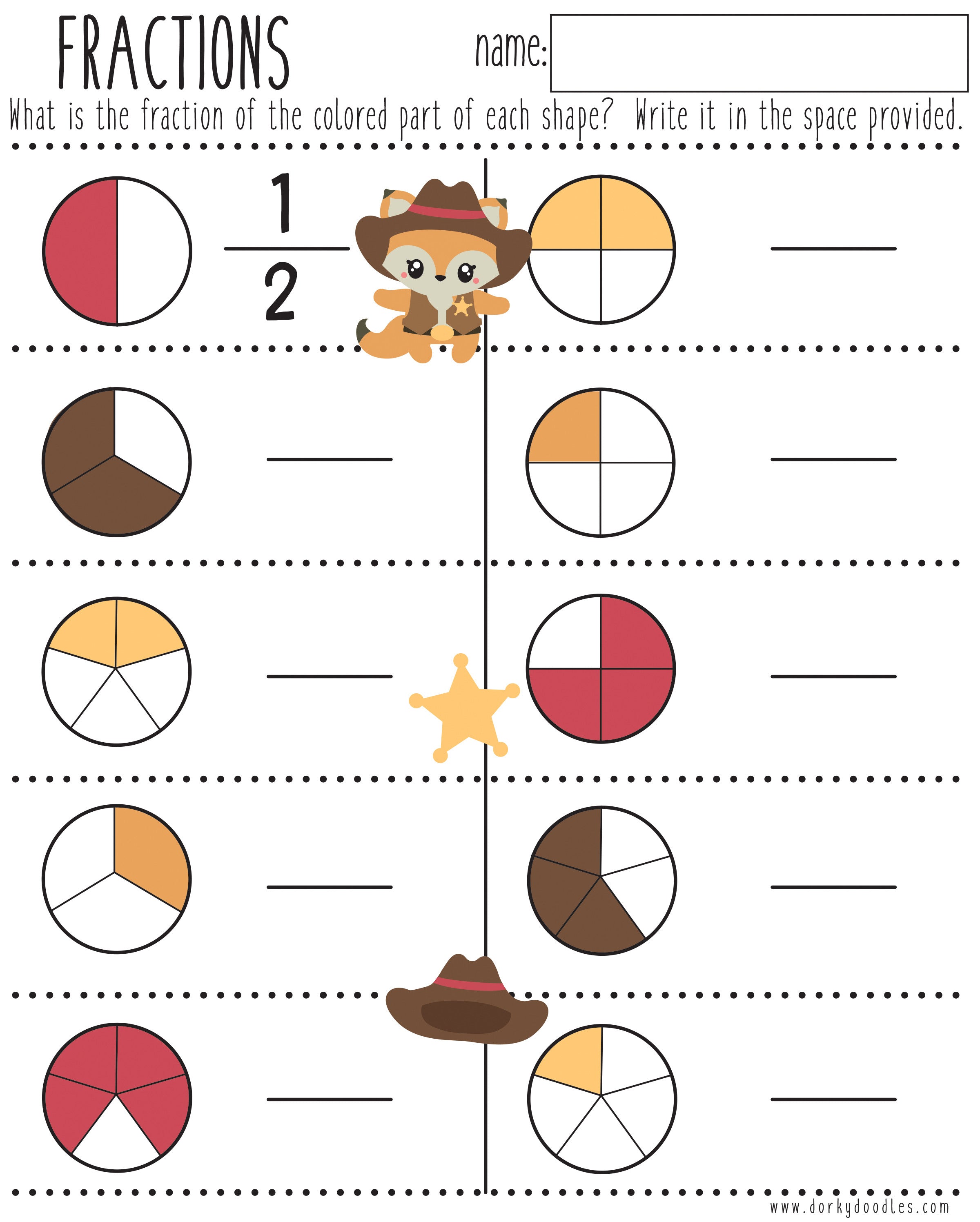 fractions activity for grade 6