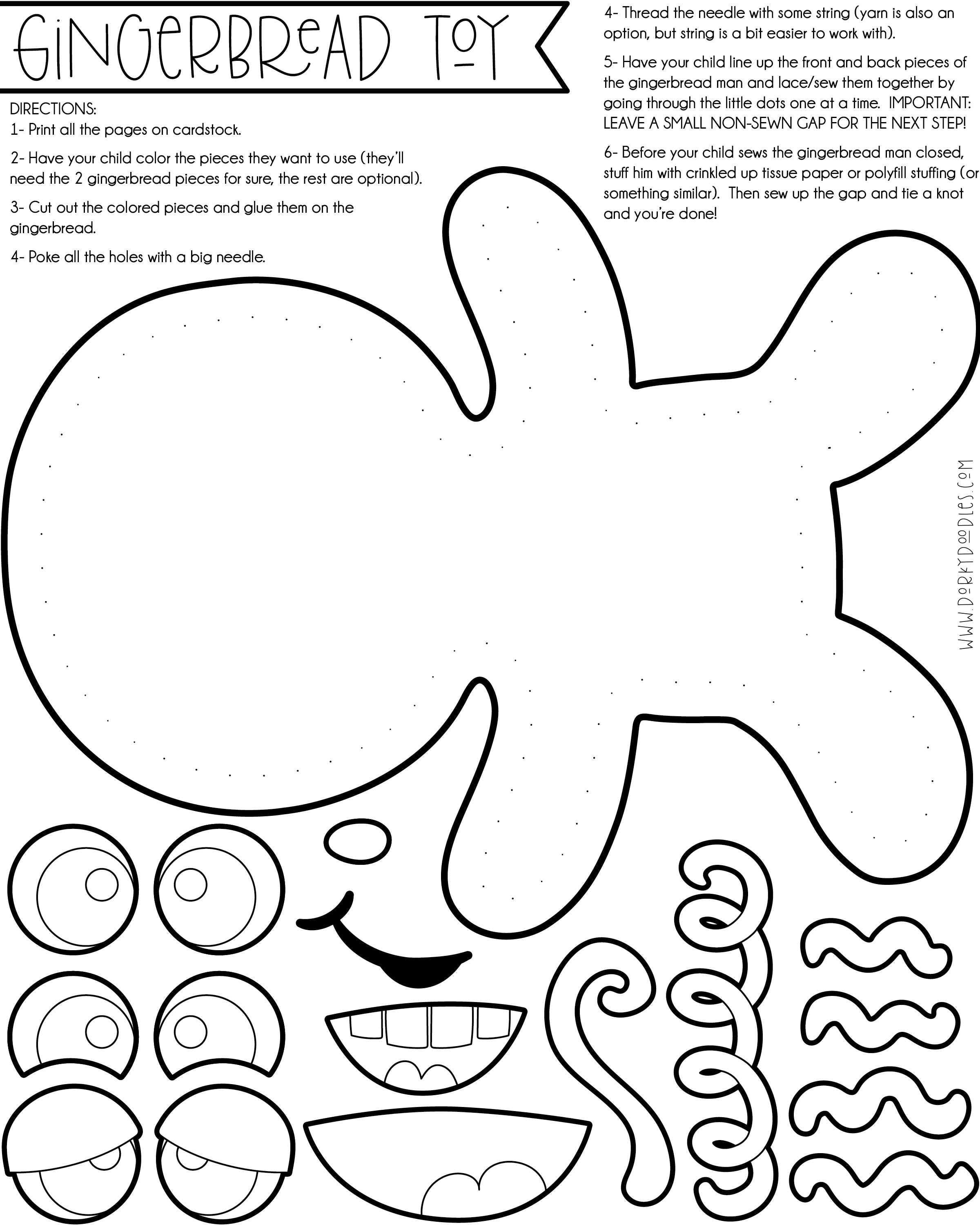 gingerbread printable craft