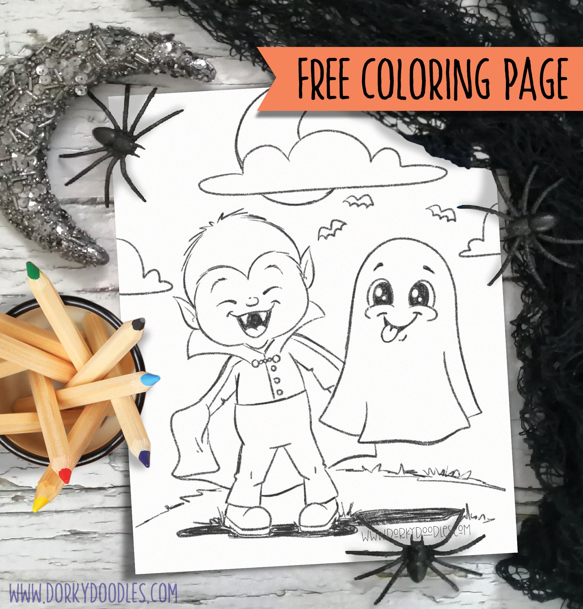 vampire ghost coloring page