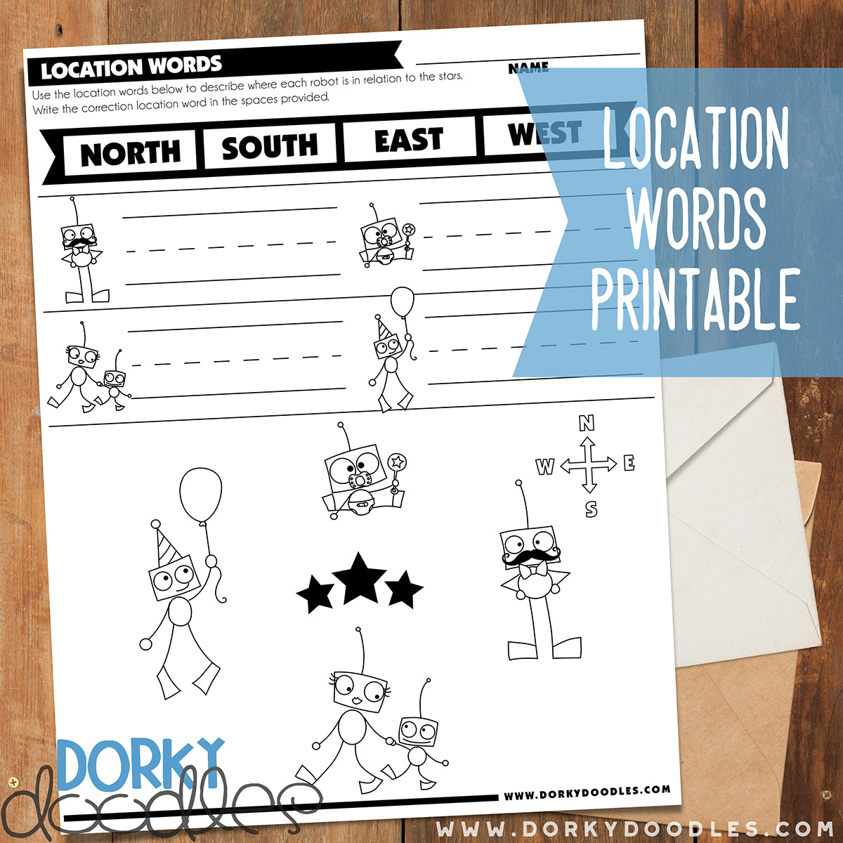 location words free learning printable