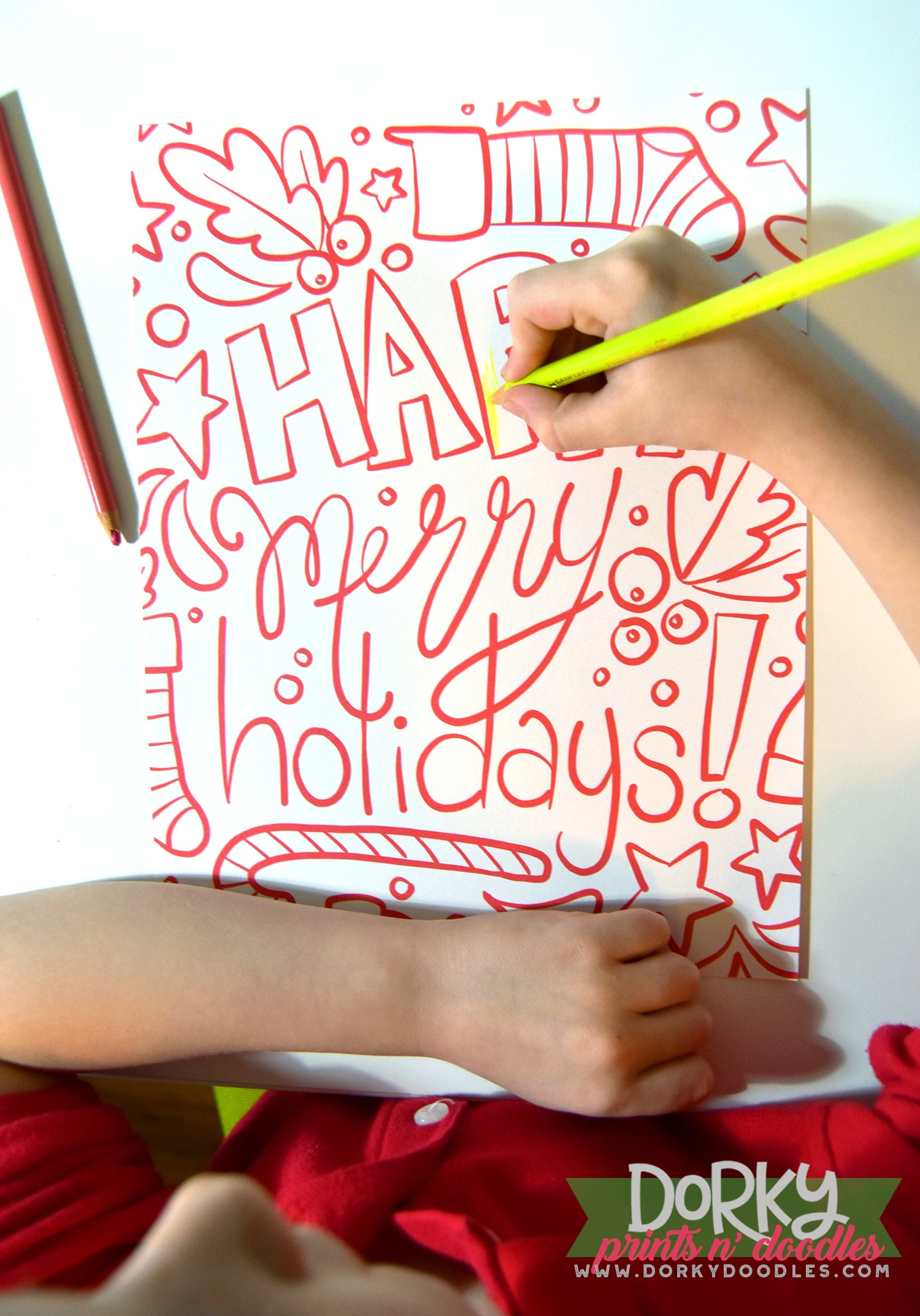 cute Christmas coloring page