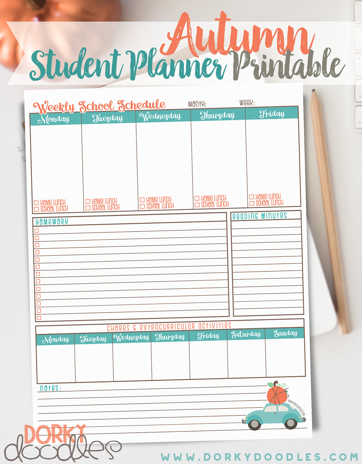 Free Printable Student Planner High School