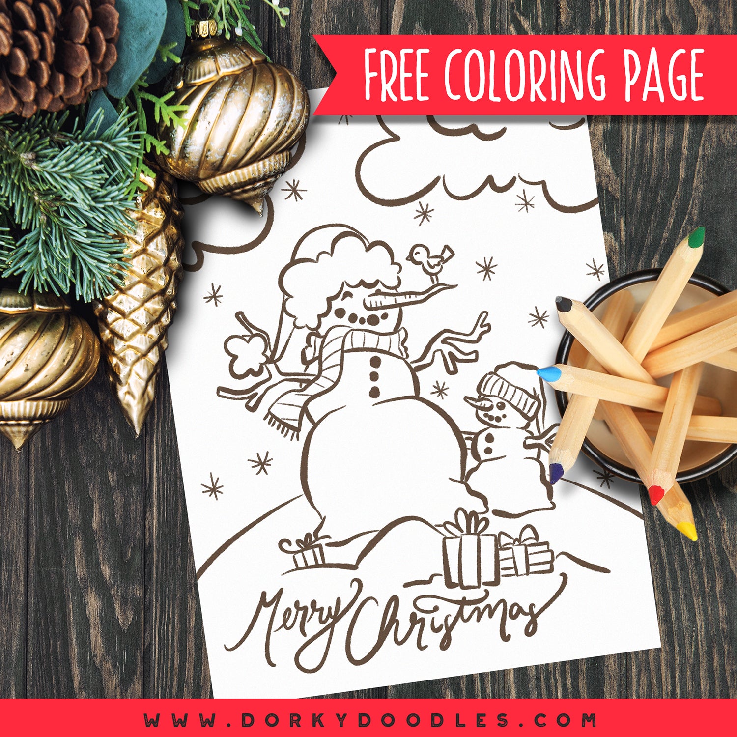 free Christmas coloring page