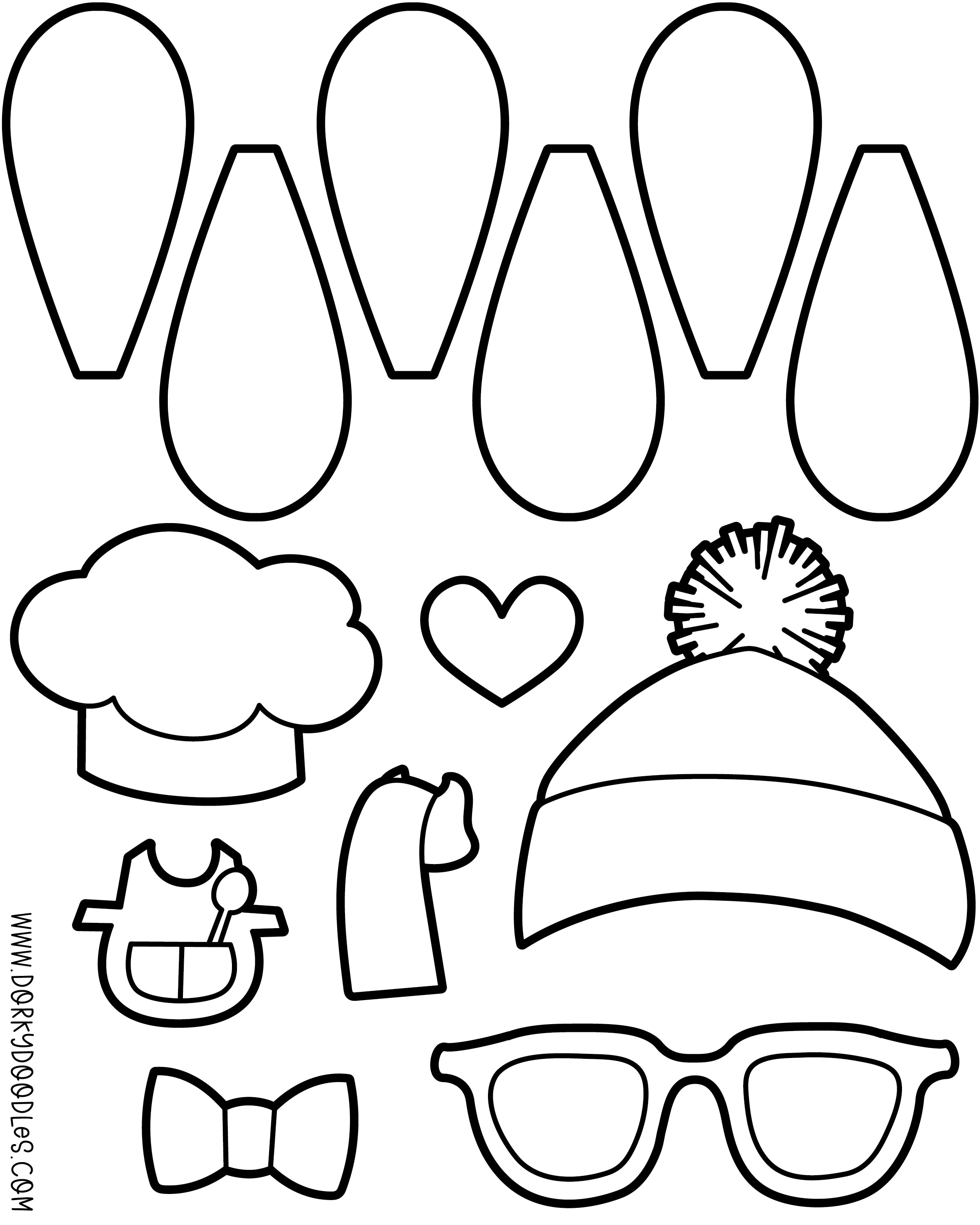 finger puppet turkey coloring page