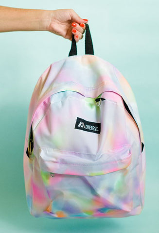 watercolor backpack DIY