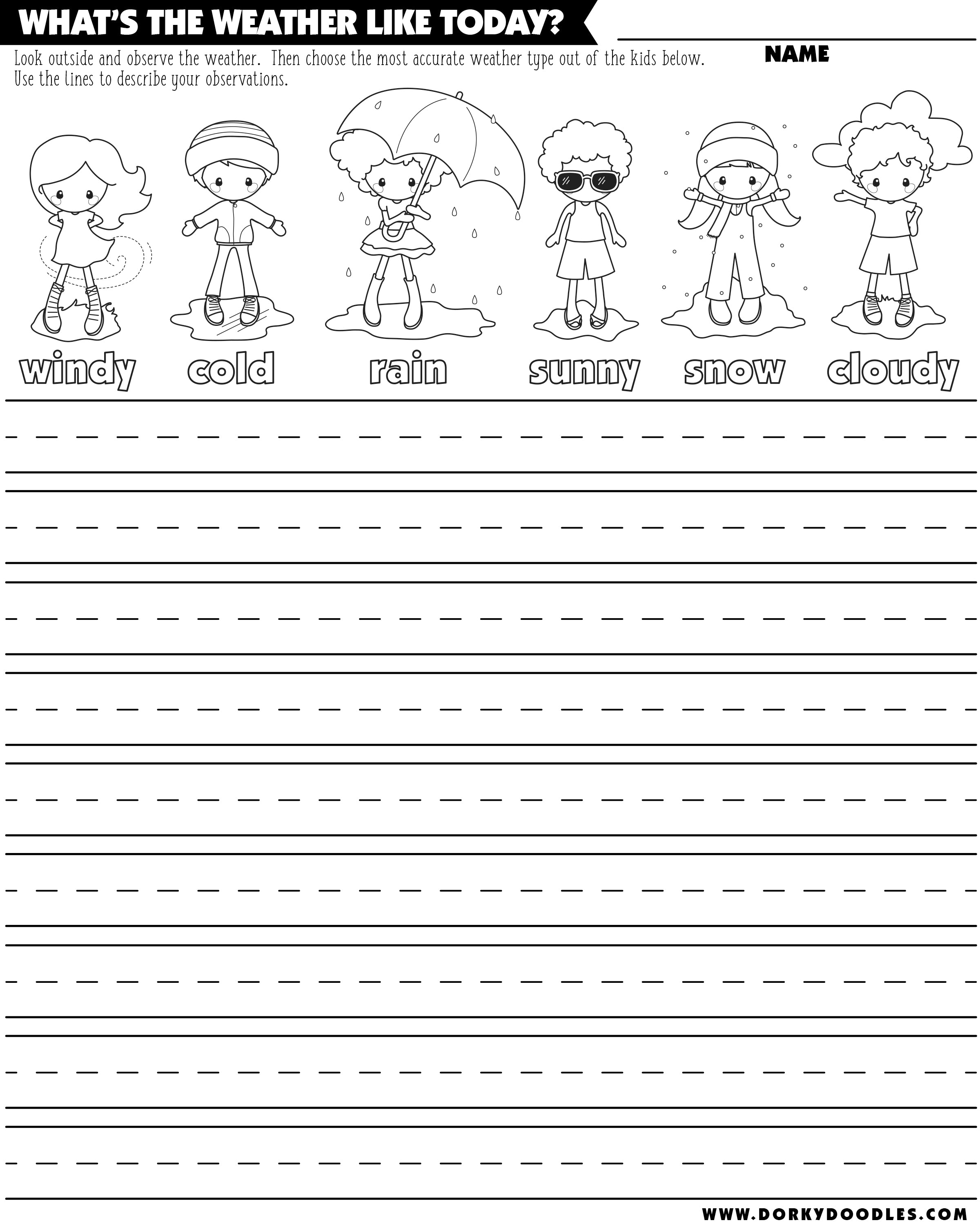 free weather worksheet