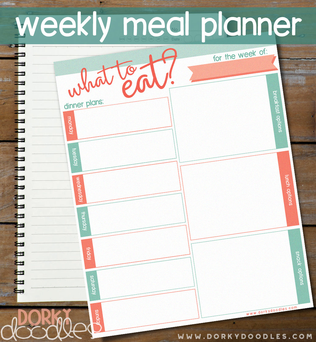 weekly meal planner printable