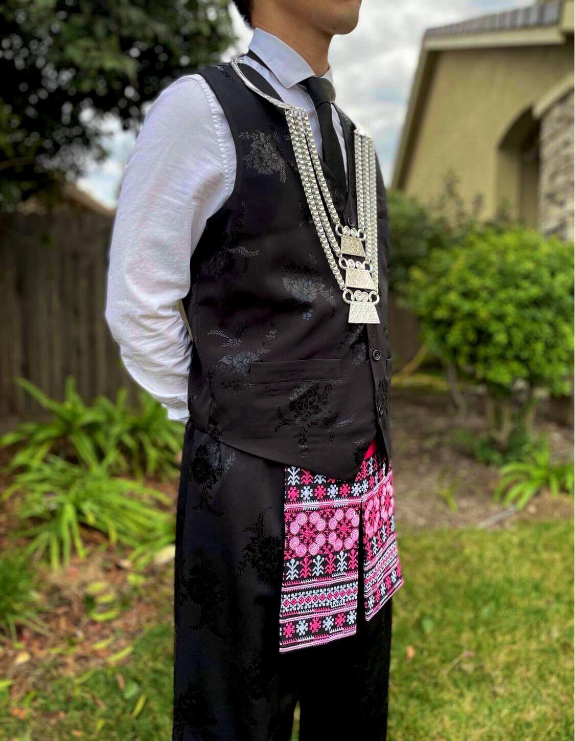 Black Traditional Floral – Hmong Custom Clothes