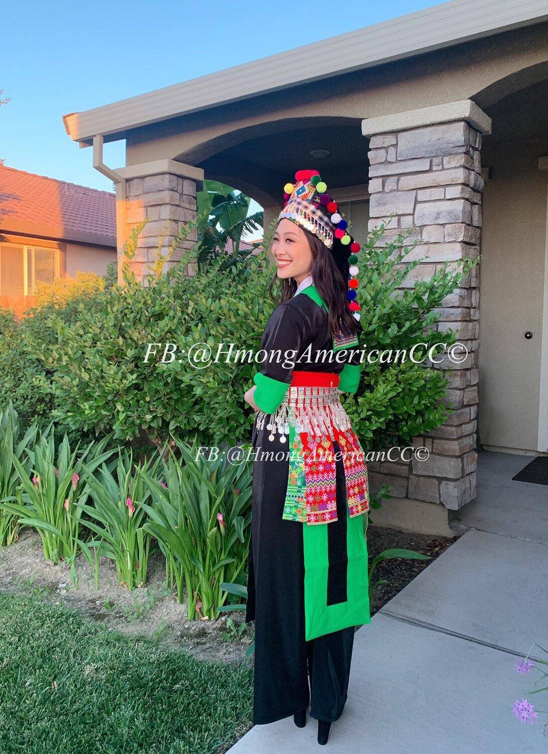 Hmong Nplooj Sev Plain Green – Hmong Custom Clothes