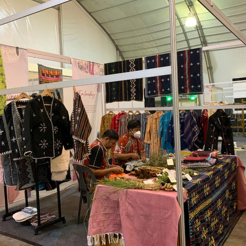 traditional textiles at LIKHA at the Philippine International Convention Center