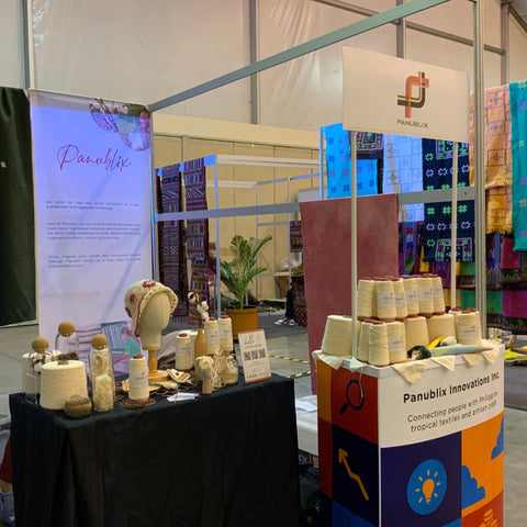 Panublix booth showcasing Philippine-made yarns and textiles at LIKHA at the Philippine International Convention Center