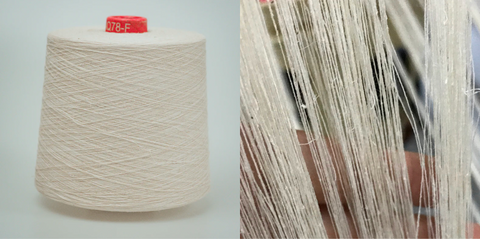 panublix cotton-abaca yarn for weaving, natural eco-fiber