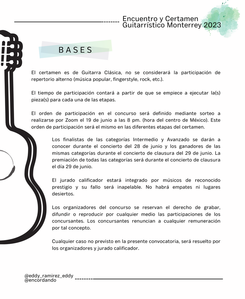 Encuentro y Certamen Guitarristico Monterrey 2023