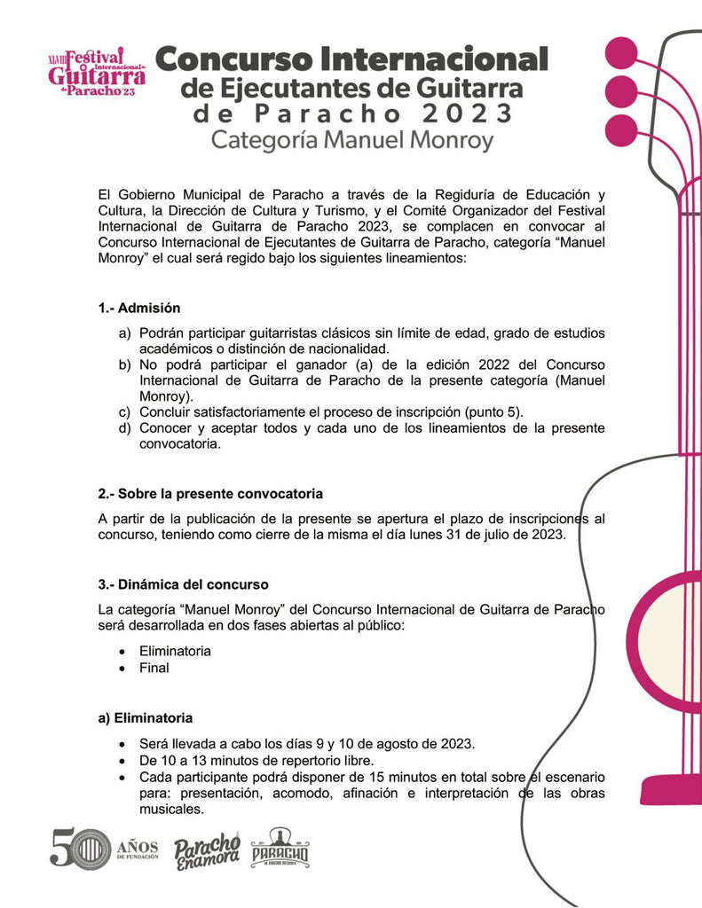 Concurso Internacional de Guitarra Paracho 2023 Manuel Monroy