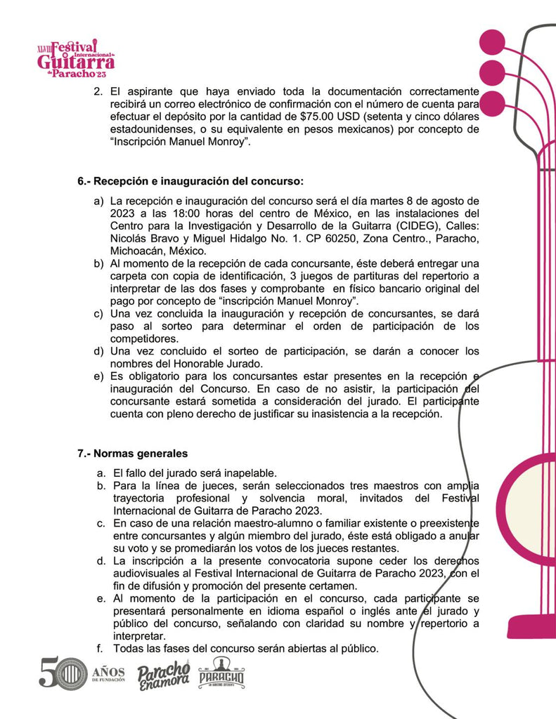Concurso Internacional de Guitarra Paracho 2023 Manuel Monroy