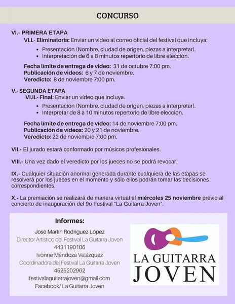 Convocatoria La Guitarra Joven