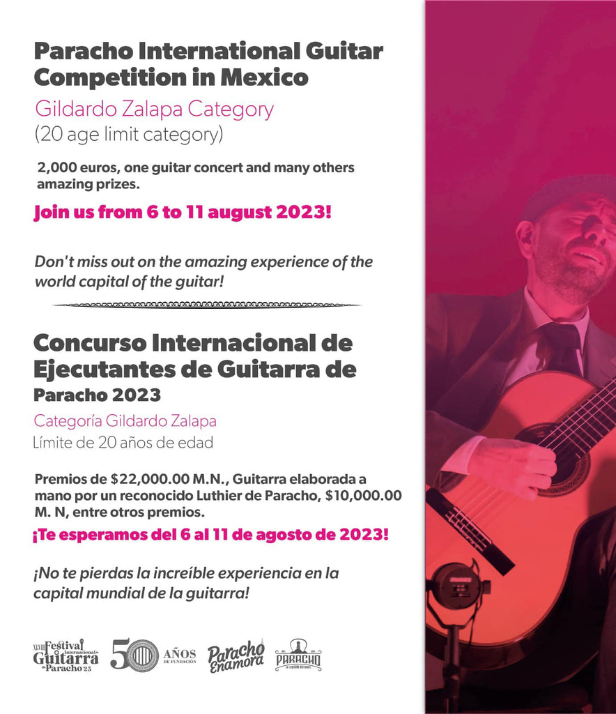 Convocatoria Concurso de Guitarra Paracho Gildardo Zalapa 2023