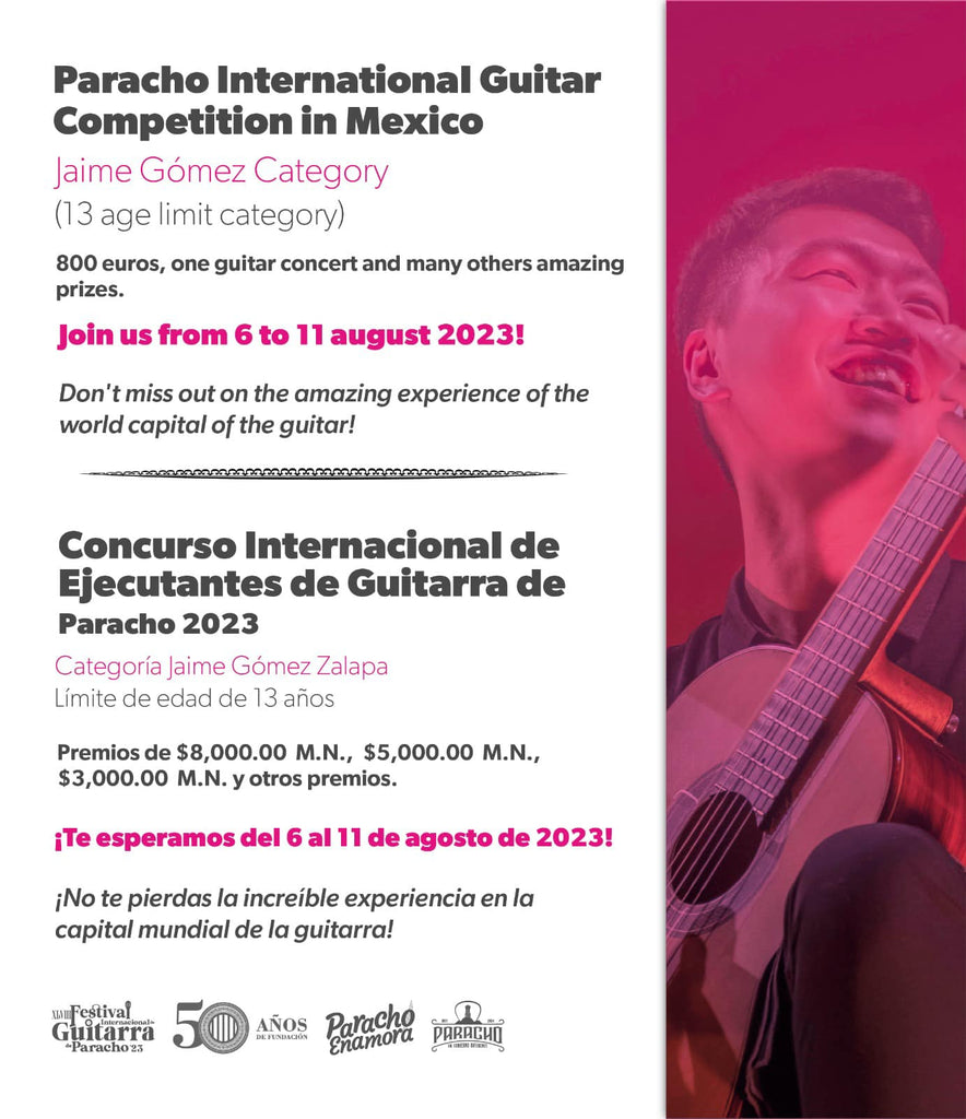 Convocatoria Concurso de Guitarra Paracho Jaime Gomez 2023