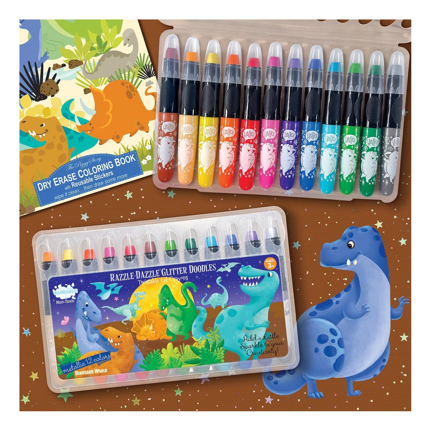 Glitter Doodle Gel Crayons- Unicorn Magic - The Piggy Story