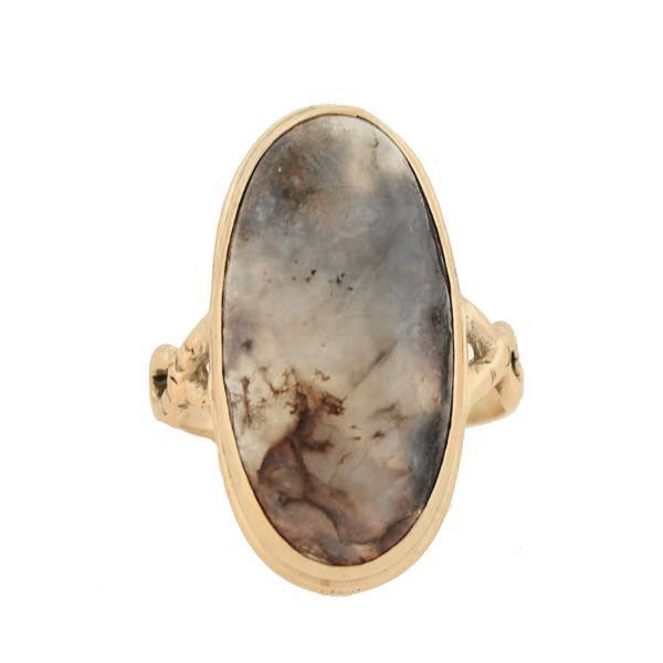 Victorian 10kt Moss Agate Cabochon Ring – A. Brandt + Son