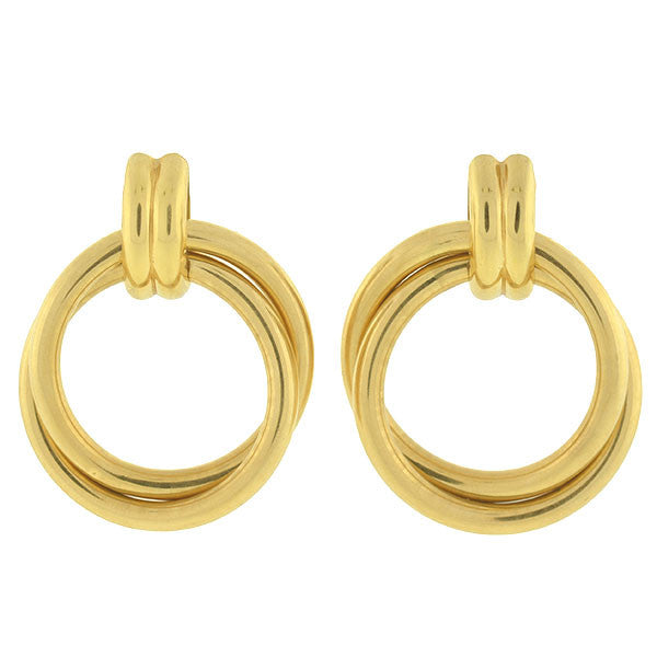 Estate 14kt Yellow Gold Double Hoop Earrings – A. Brandt + Son