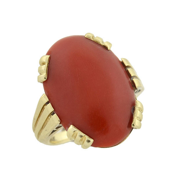 Late Art Deco 14kt Oxblood Coral Ring – A. Brandt + Son