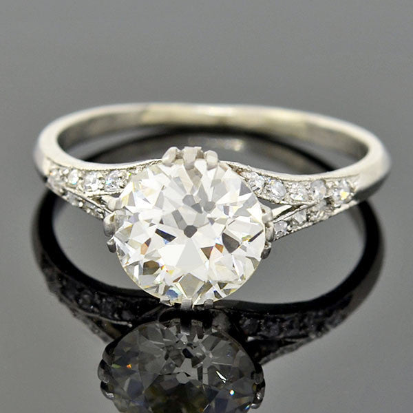 Art Deco Platinum Diamond Engagement Ring 2.05ct – A. Brandt + Son