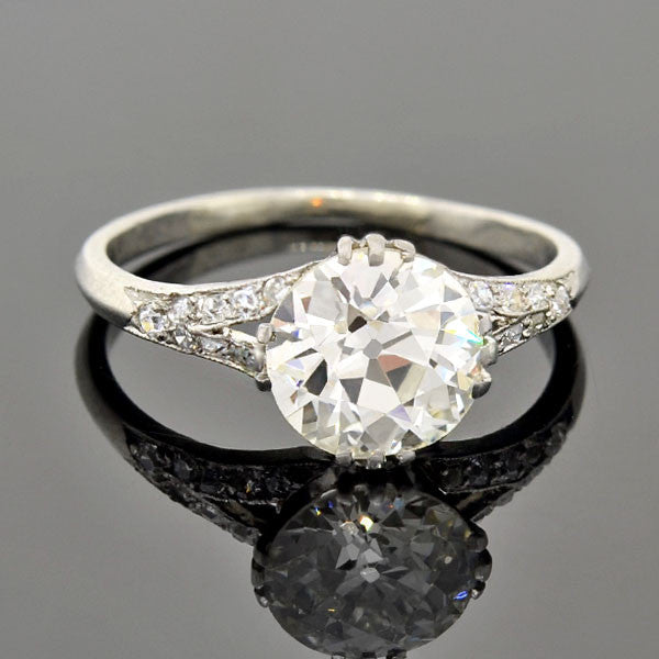 Art Deco Platinum Diamond Engagement Ring 2.05ct – A. Brandt + Son