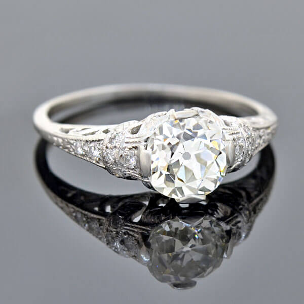 Art Deco Platinum Diamond Engagement Ring 1.19ct – A. Brandt + Son