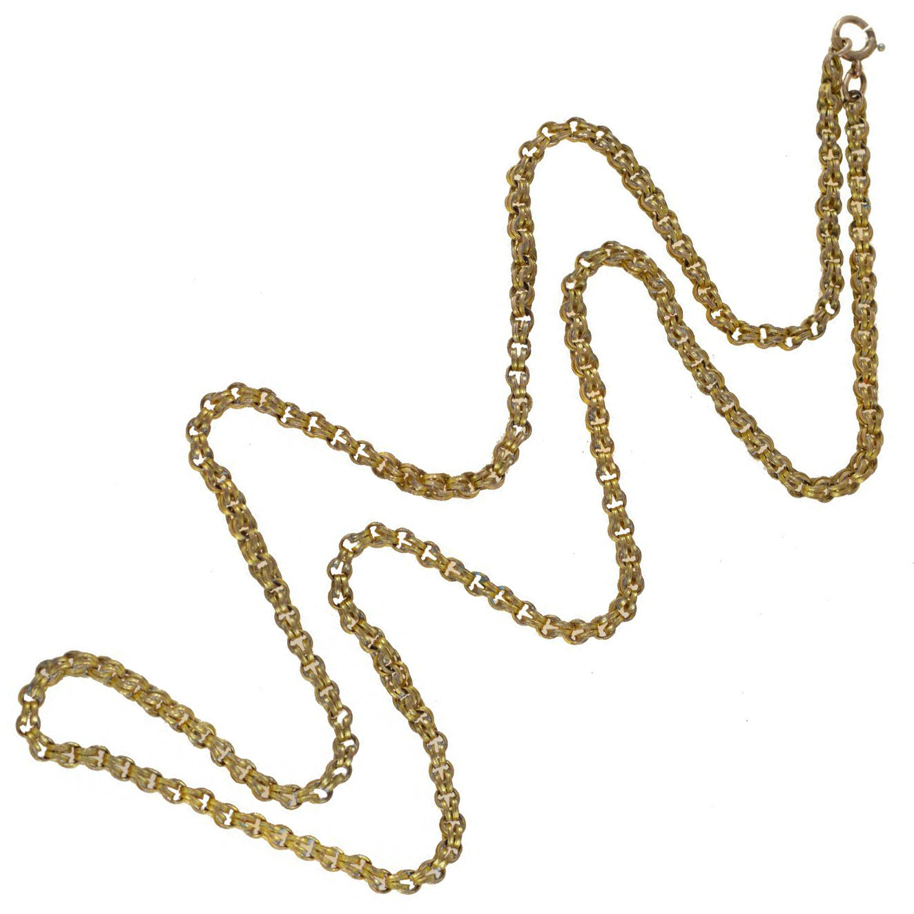 Victorian Gold-Filled Double Link Chain Necklace 30.5