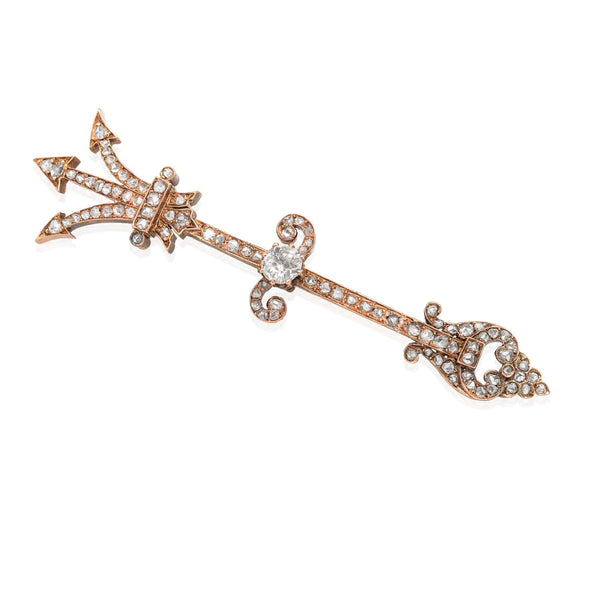 Tiffany & Co. Pave Diamond Gold Safety Pin Brooch