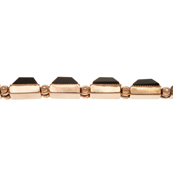  Diamond2Deal 14K Rose Gold Etched Outline Monogram Bracelet For  Women: Clothing, Shoes & Jewelry