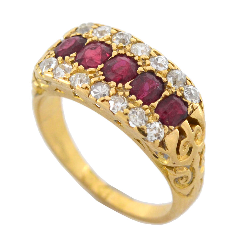 Edwardian English 18kt Burmese Ruby + Diamond Ring – A. Brandt + Son
