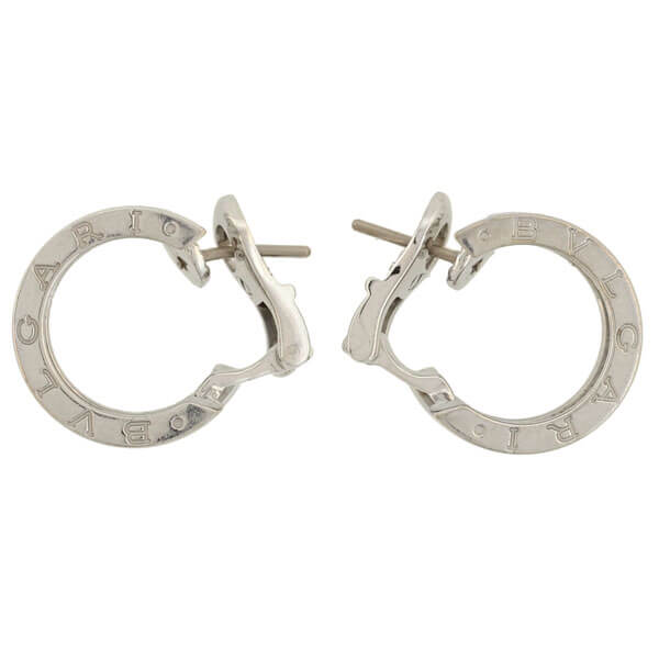 bvlgari silver hoop earrings