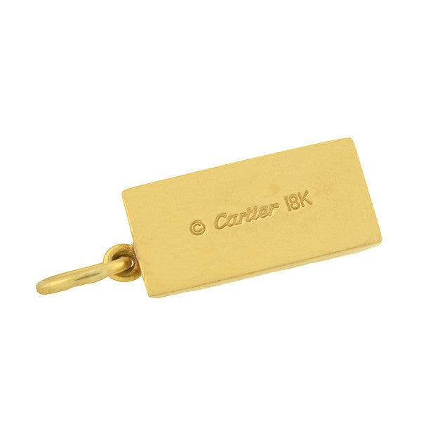cartier gold ingot pendant