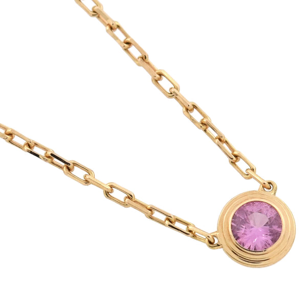 cartier pink sapphire necklace