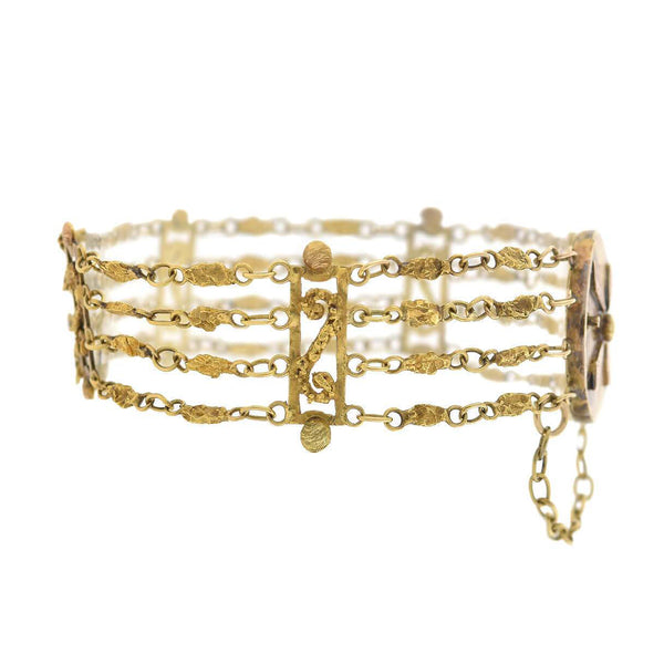 Bottega Veneta Gold Twisted Bracelet – BlackSkinny