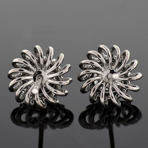 Estate 18kt Diamond Stud Earrings w/ Diamond Halo Jackets 1.15ctw – A