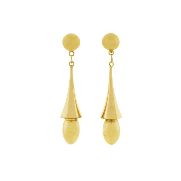 Retro 14kt Yellow Gold Ball Dangling Earrings – A. Brandt + Son