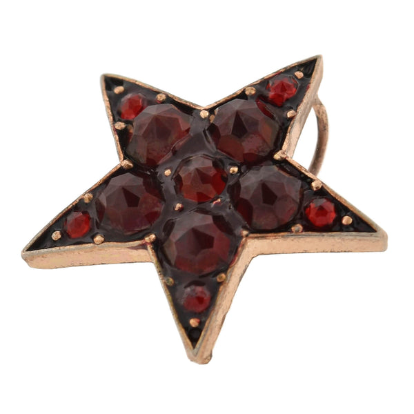 Victorian Gold-Filled Enameled Bohemian Garnet Star Pendant – A. Brandt ...